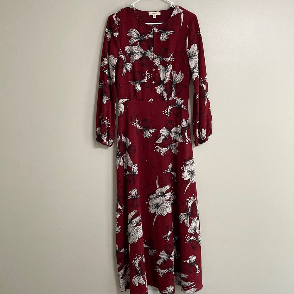 Promesa Floral Patterned Flattering Maxi Dress